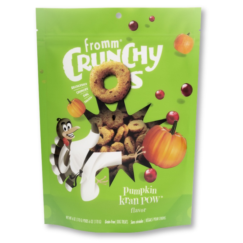 Fromm Crunchy O's Pumpkin Kran Pow Dog Treats 26oz