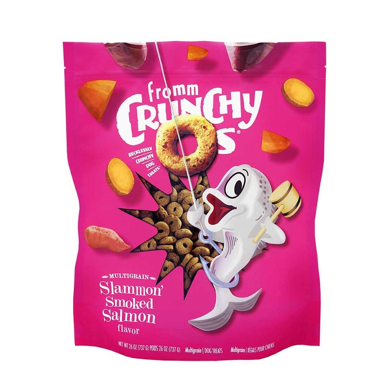 Fromm Crunchy O's Slammon Smoked Salmon Dog Treats 26oz
