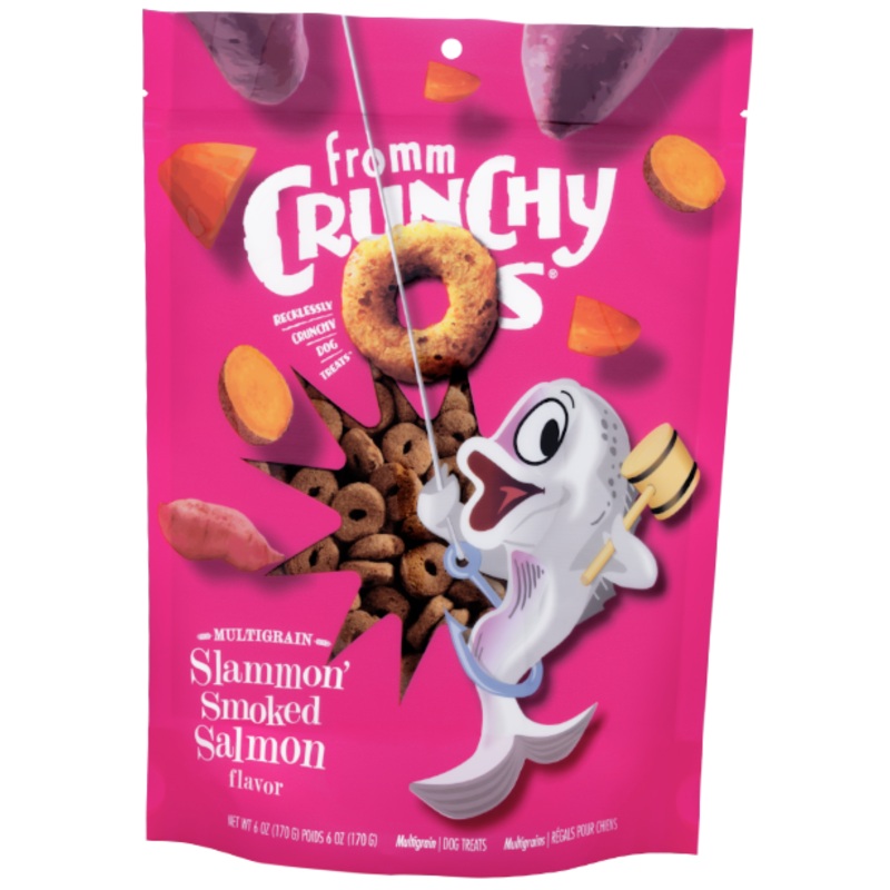 Fromm Crunchy O's Slammon' Smoked Salmon Dog Treats 6oz