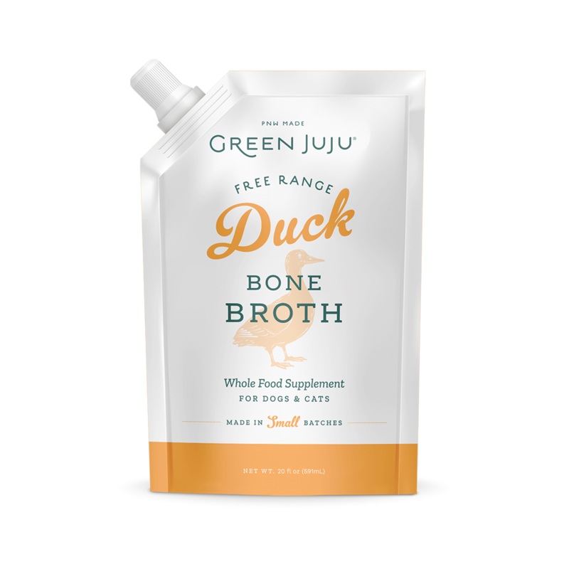 Green JuJu Free-Range Duck Bone Broth for Dogs & Cats 20oz