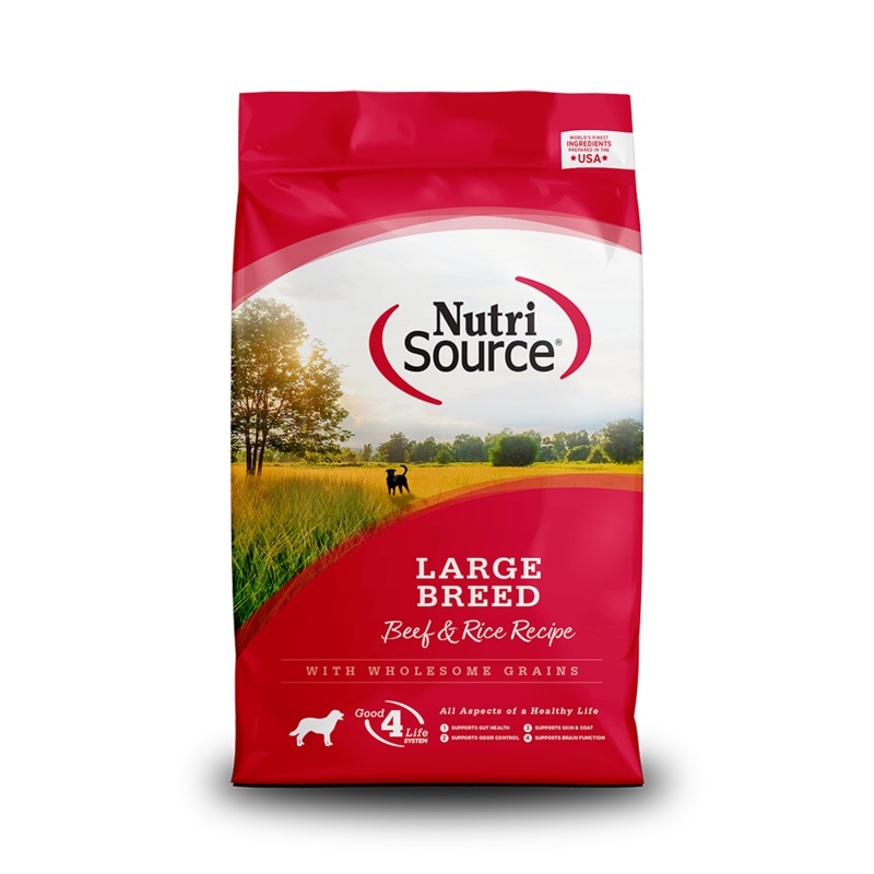 NutriSource Large Breed Beef & Rice Dry Dog Food 26lb