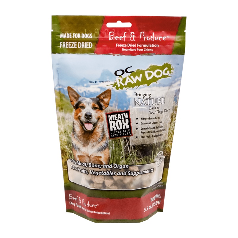 OC Raw Freeze-Dried Beef & Produce Rox for Dogs 5.5oz