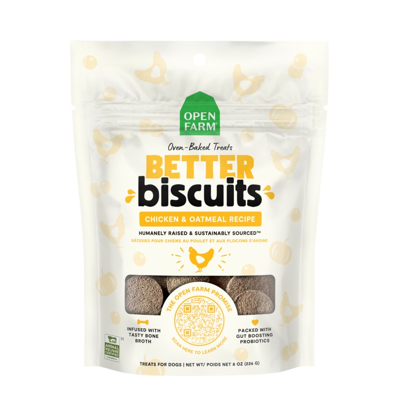 Open Farm Better Biscuits Chicken & Oatmeal Recipe 8oz