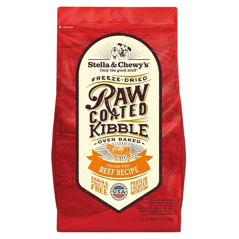Stella & Chewy's Raw Coated Kibble Grass Fed Beef Dog Food 3.5lb