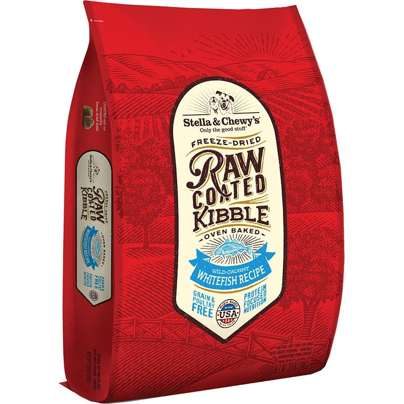Stella & Chewys Raw Coated Kibble Wild-Caught Whitefish Dry Dog Food 22lb
