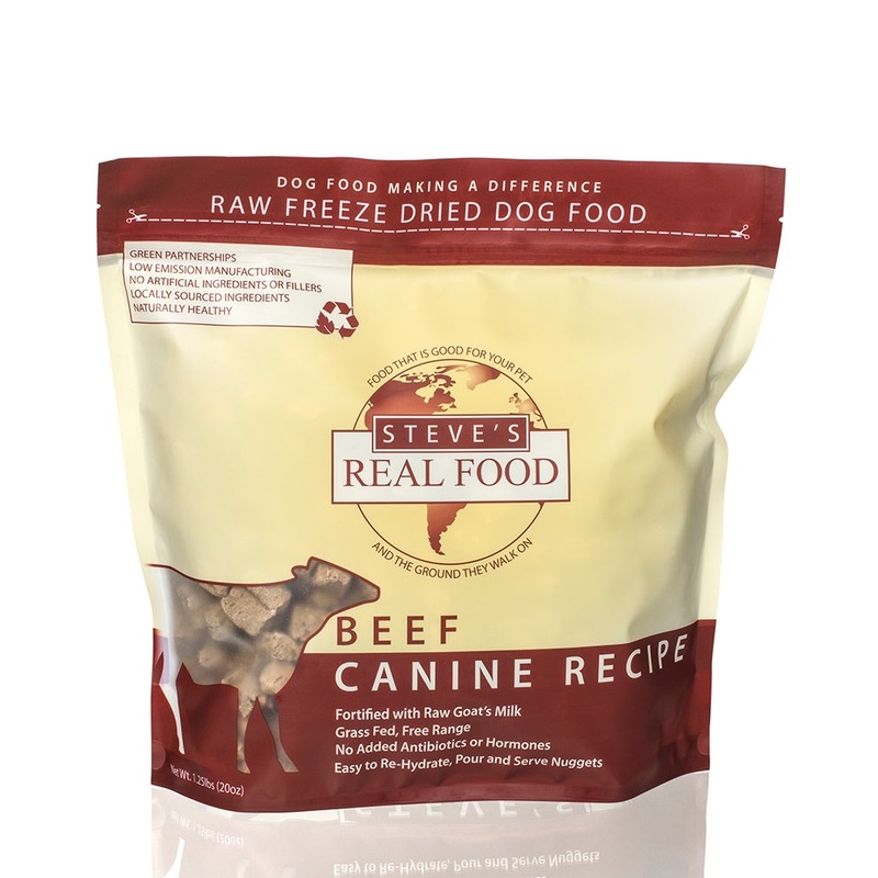 Steve's Real Food Freeze-Dried Beef Dog Food 20oz