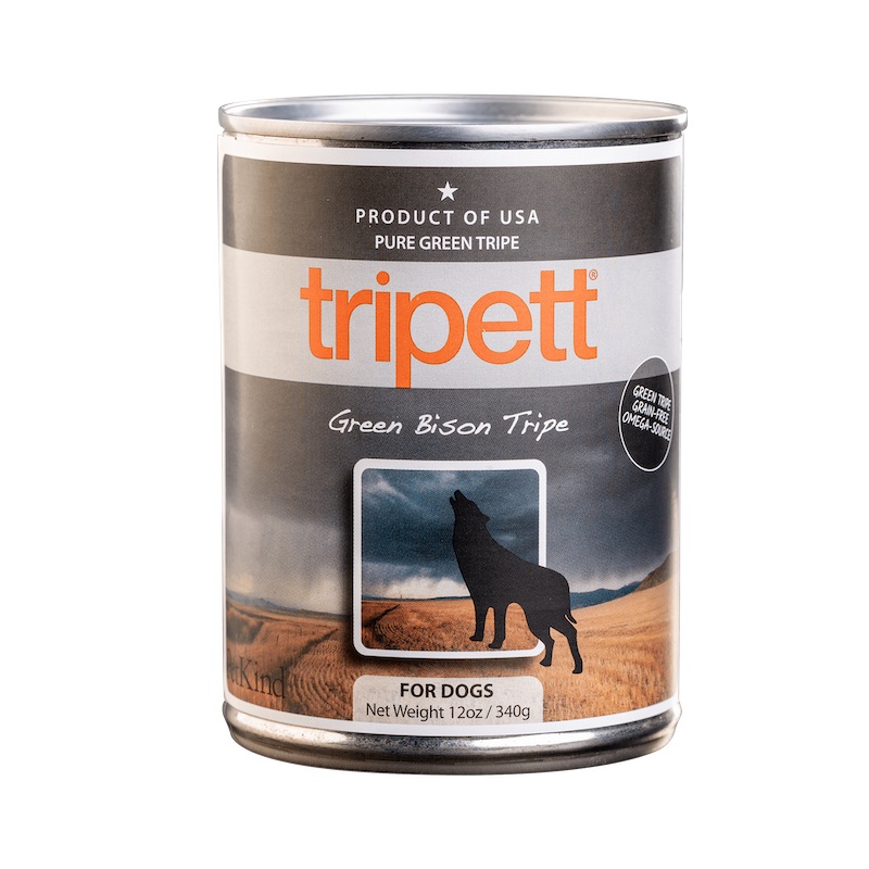Tripett Wet Dog Food Green Bison Tripe 12oz