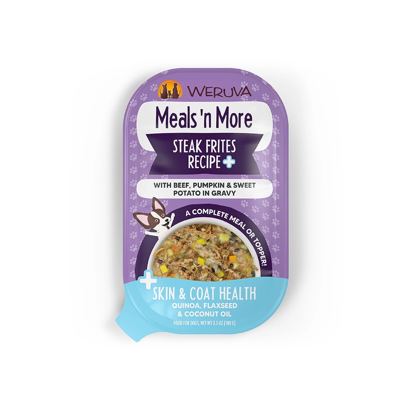 Weruva Steak Frites Plus Skin & Coat Health Wet Dog Food 3.5oz