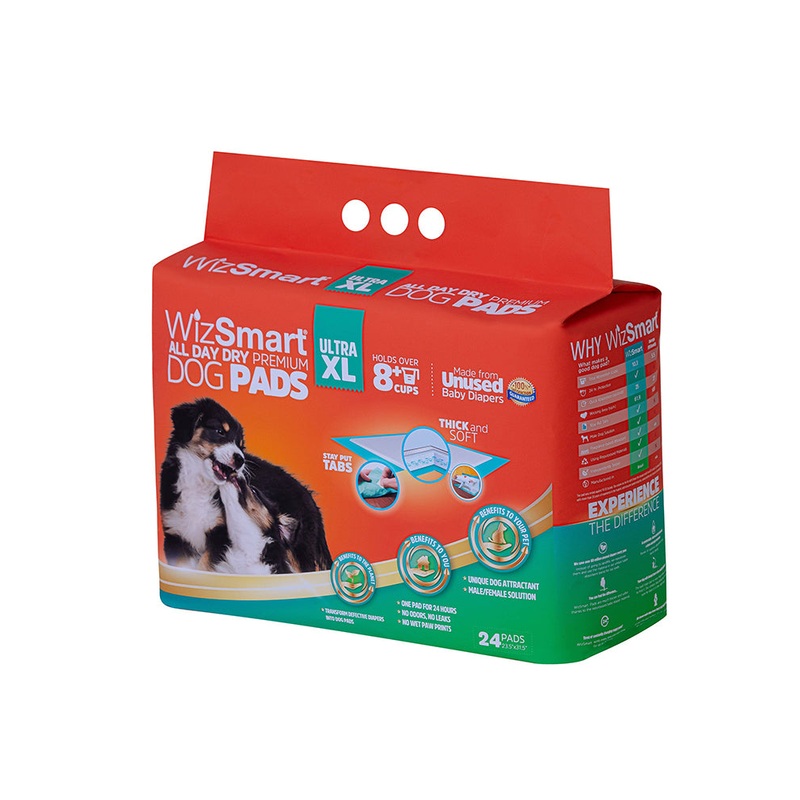 WizSmart All-Day Dry Dog Pads - Ultra XL 24  Pack