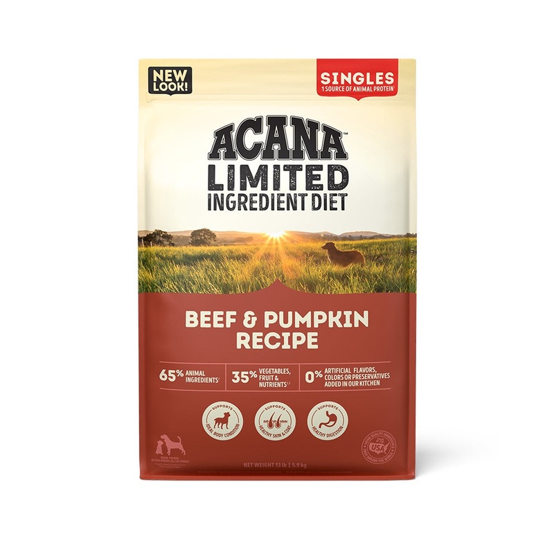 Acana Singles - Beef & Pumpkin Dry Dog Food 13lb