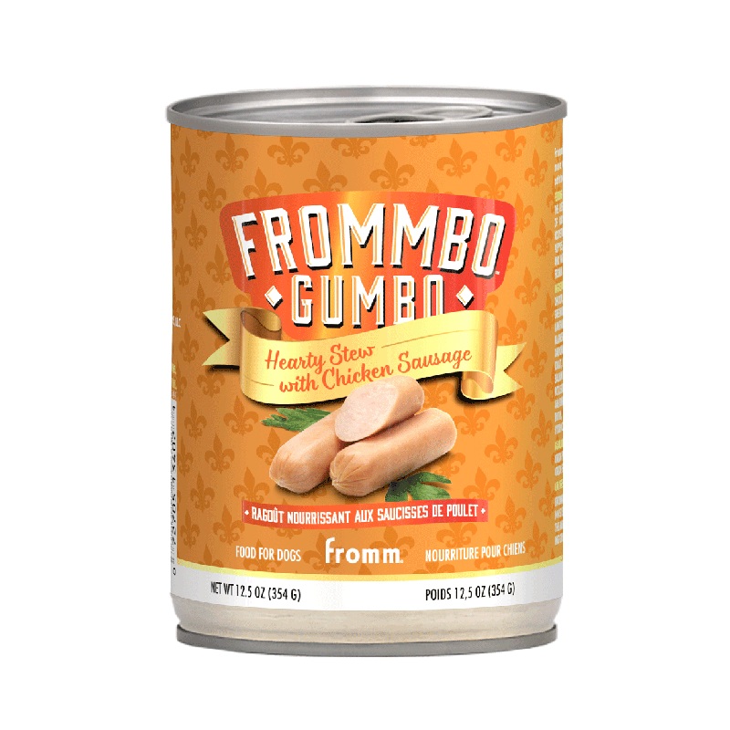 Fromm Frommbo Gumbo Hearty Stew with Chicken Sausage for Dogs 12.5oz