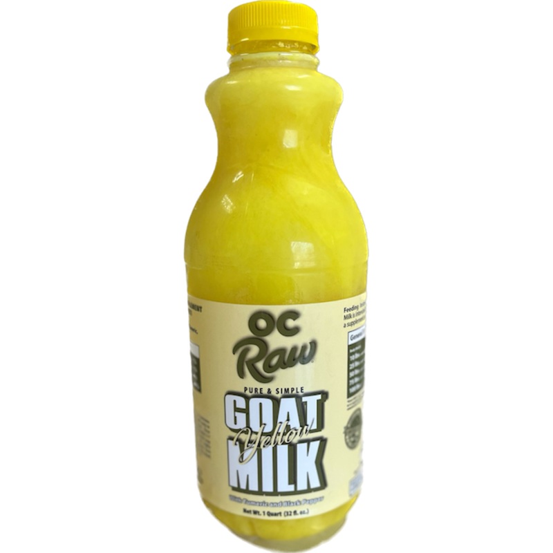 OC Raw Frozen Goat Milk Tumeric & Black Pepper 32oz - Yellow