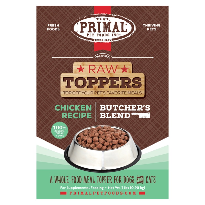 Primal Butcher's Blend Chicken Dog & Cat Food Topper 2lb