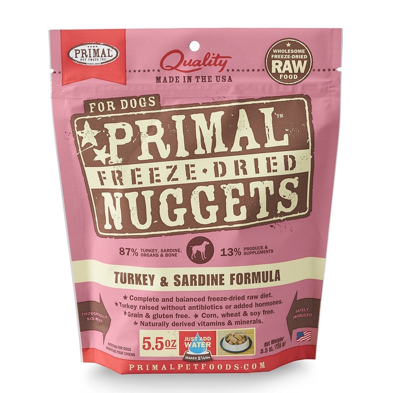 Primal Dog Freeze-Dried Turkey & Sardine Nuggets 14oz