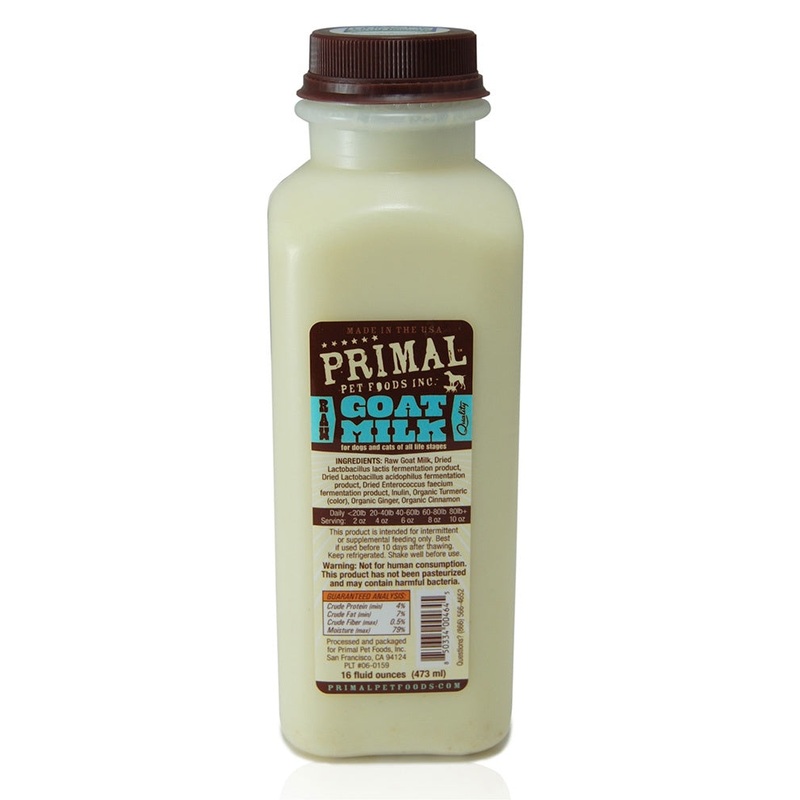 Primal Frozen Goat Milk for Dogs & Cats 16oz