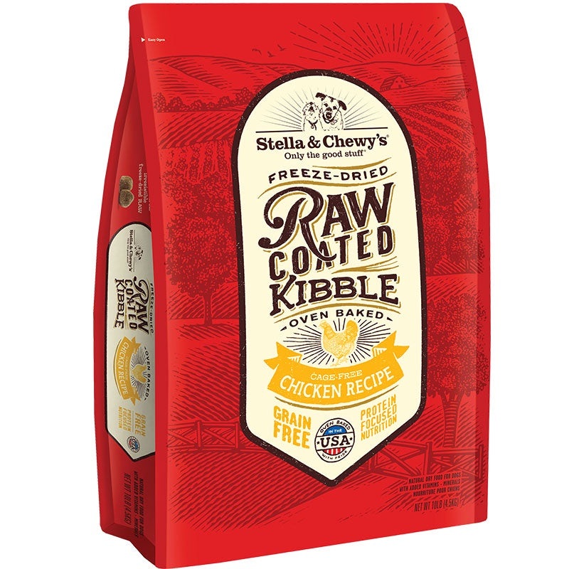 Stella & Chewy's Raw Coated Kibble Chicken Dry Dog Food 10lb