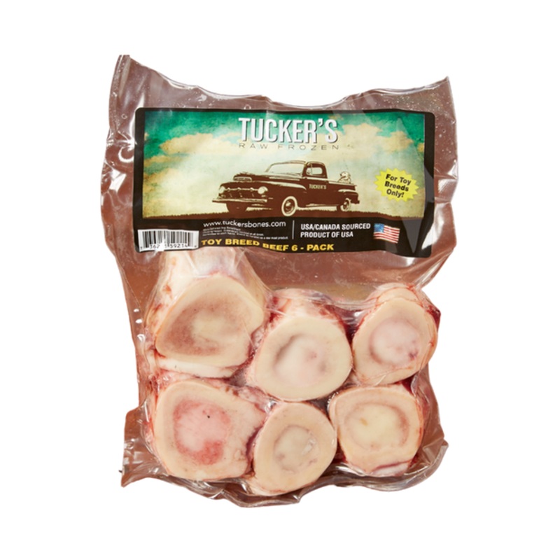 Tucker's Raw Frozen Beef Bone 1" Toy Breed 6-Pack