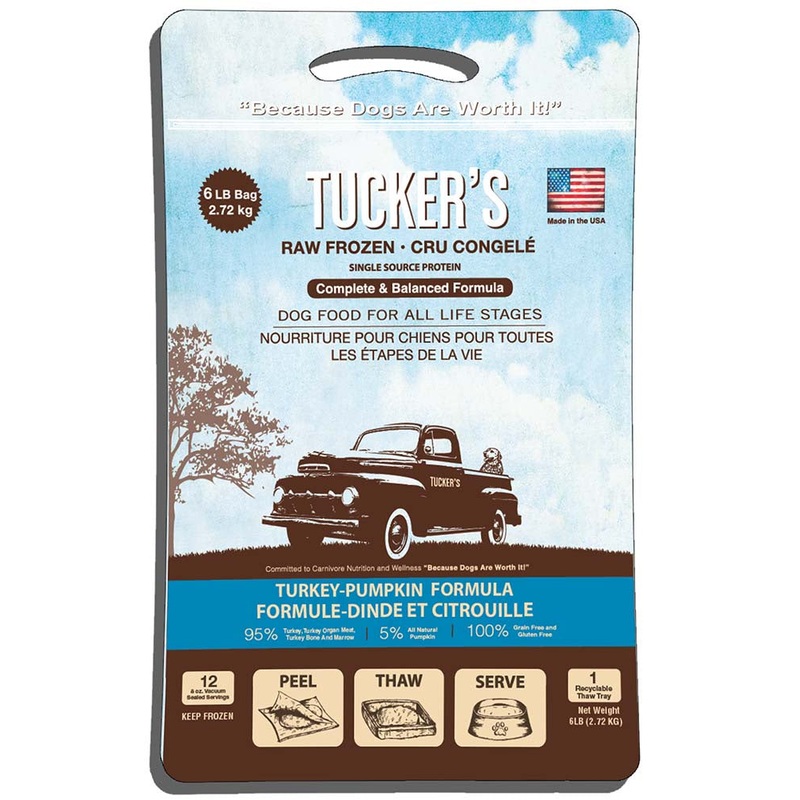 Tuckers Raw/Frozen Turkey & Pumpkin Dog Patties 6lb