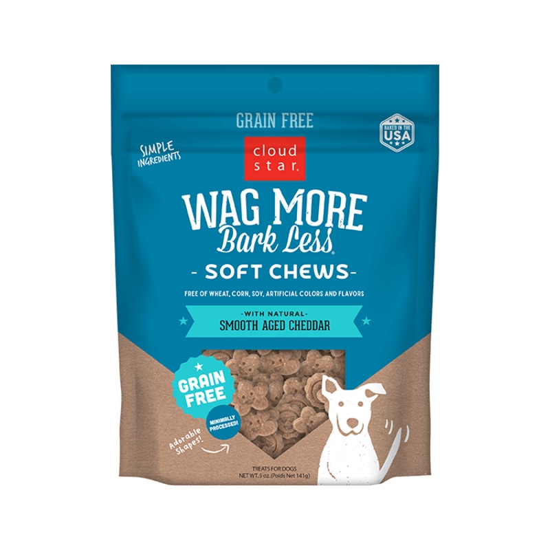 Wag More Bark Less Soft & Chewy Dog Treats: Cheddar 5oz