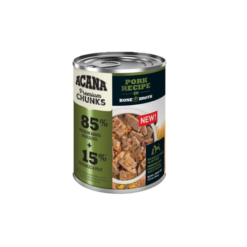 Acana Premium Chunks - Pork Recipe in Bone Broth Wet Dog Food 12.8oz