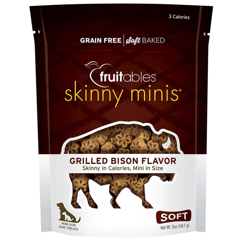 Fruitables Skinny Minis Soft Baked Dog Treats Bison 5oz