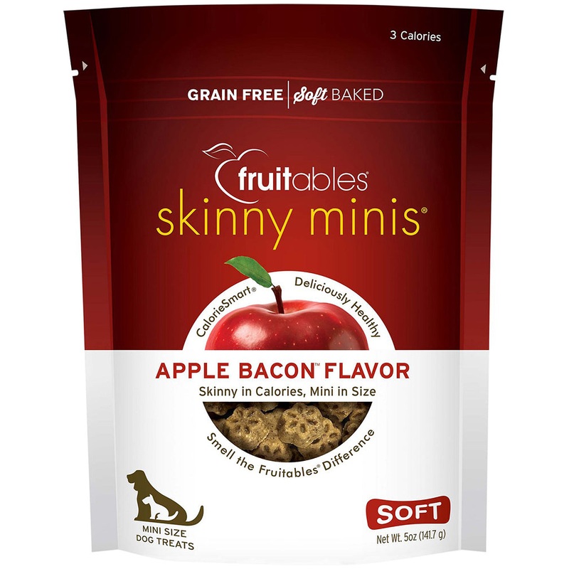 Fruitables Skinny Minis Soft & Chewy Apple Bacon Dog Treats 5oz