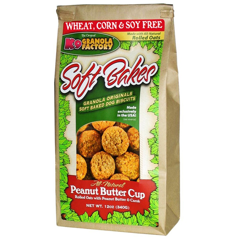K9 Granola Factory Peanut Butter Cup Soft Bakes Dogs Treats 12oz