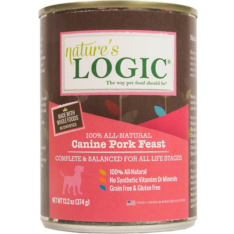 Natures Logic Pork Feast Wet Dog Food 13.2 oz