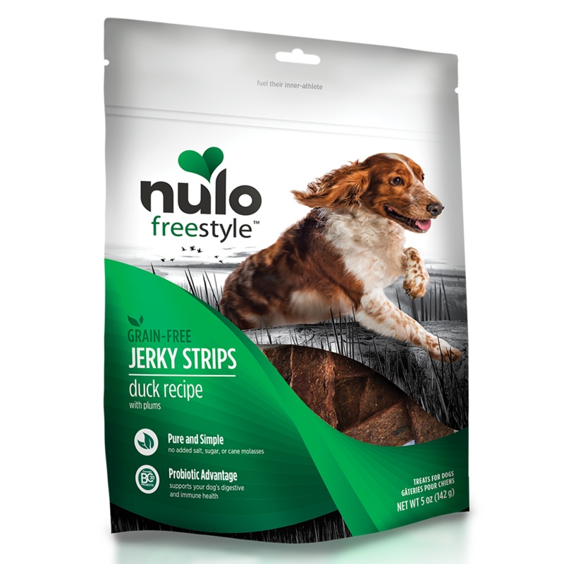 Nulo Freestyle Duck & Plum Jerky Dog Treats 5oz