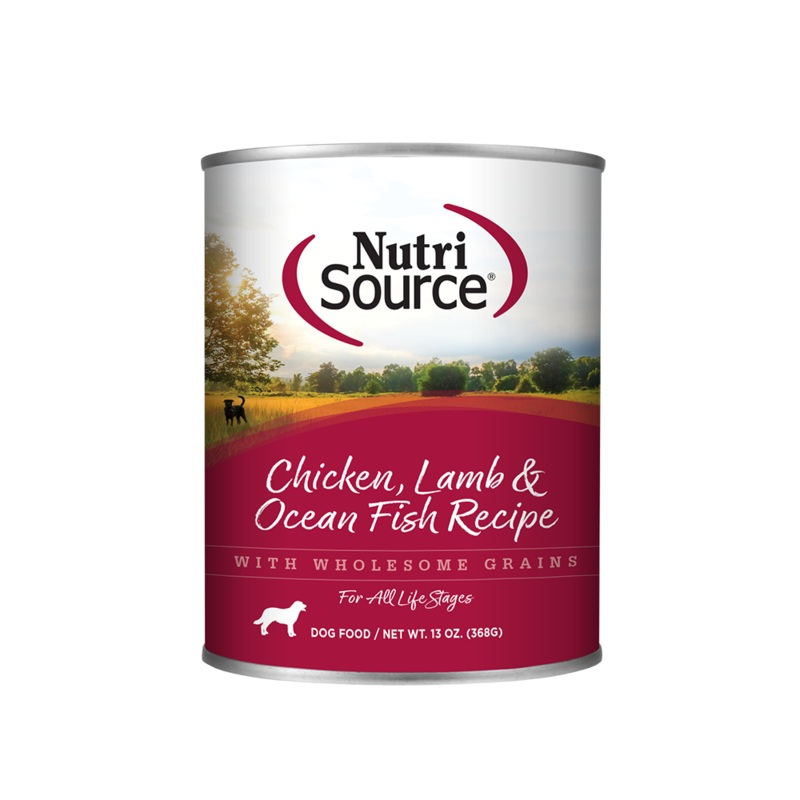 NutriSource Chicken, Lamb & Fish Wet Dog Food 13oz