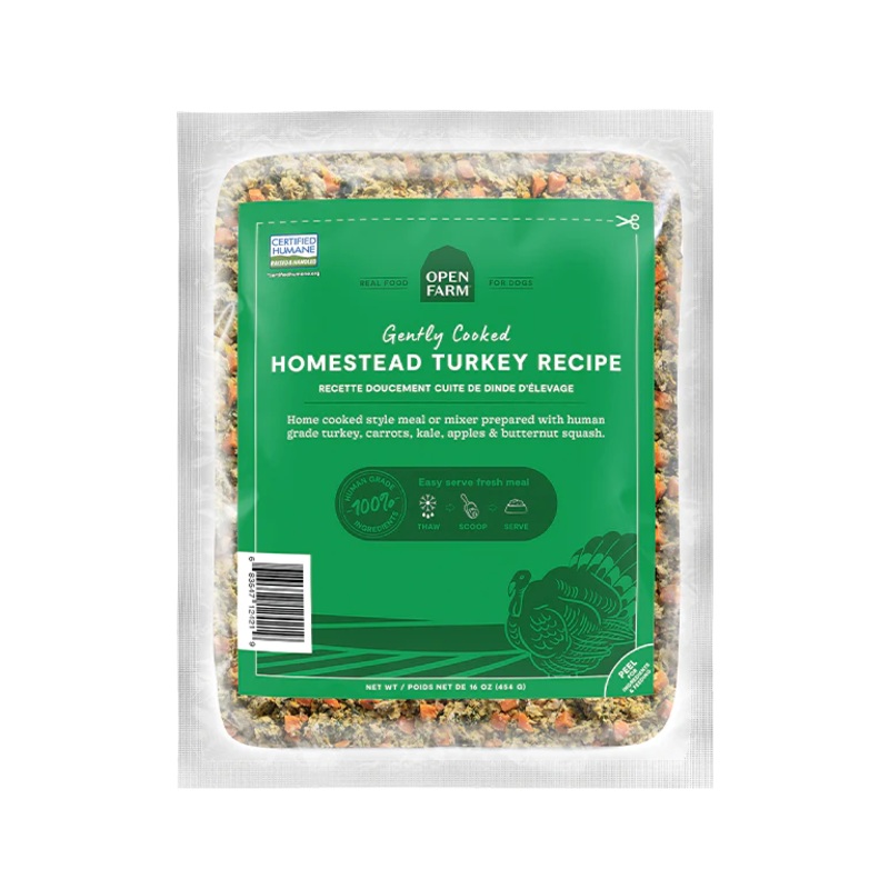Open Farm Gently Cooked Homestead Turkey Dog Food 16oz