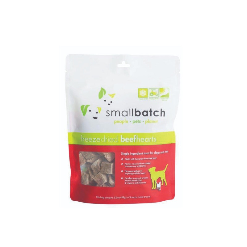 Small Batch Freeze-Dried Beef Hearts Dog & Cat Treats 3.5oz