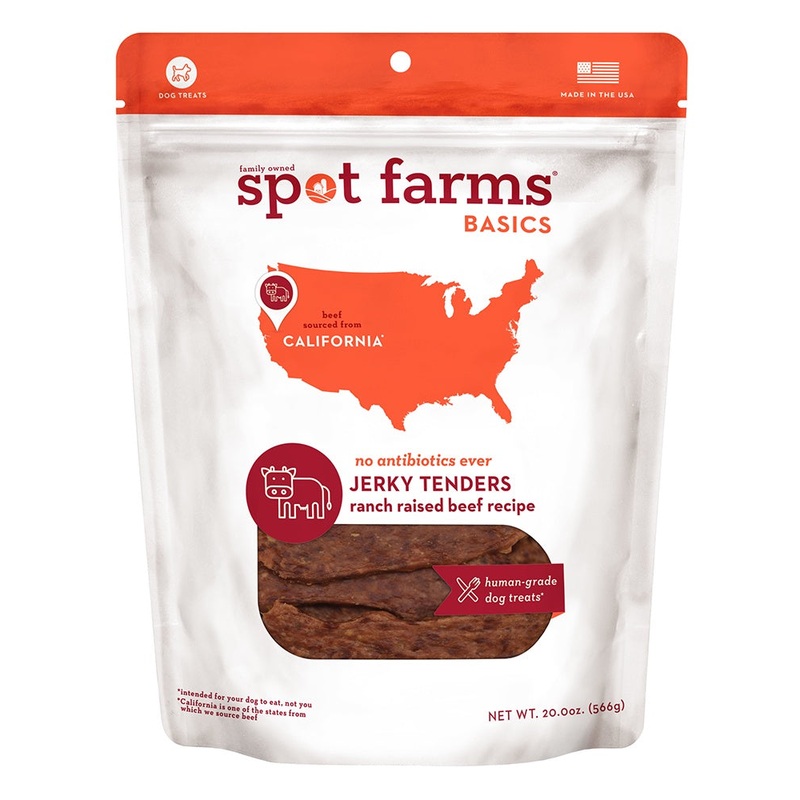 Spot Farms Basics Beef Jerky Tenders Dog Treats 10oz