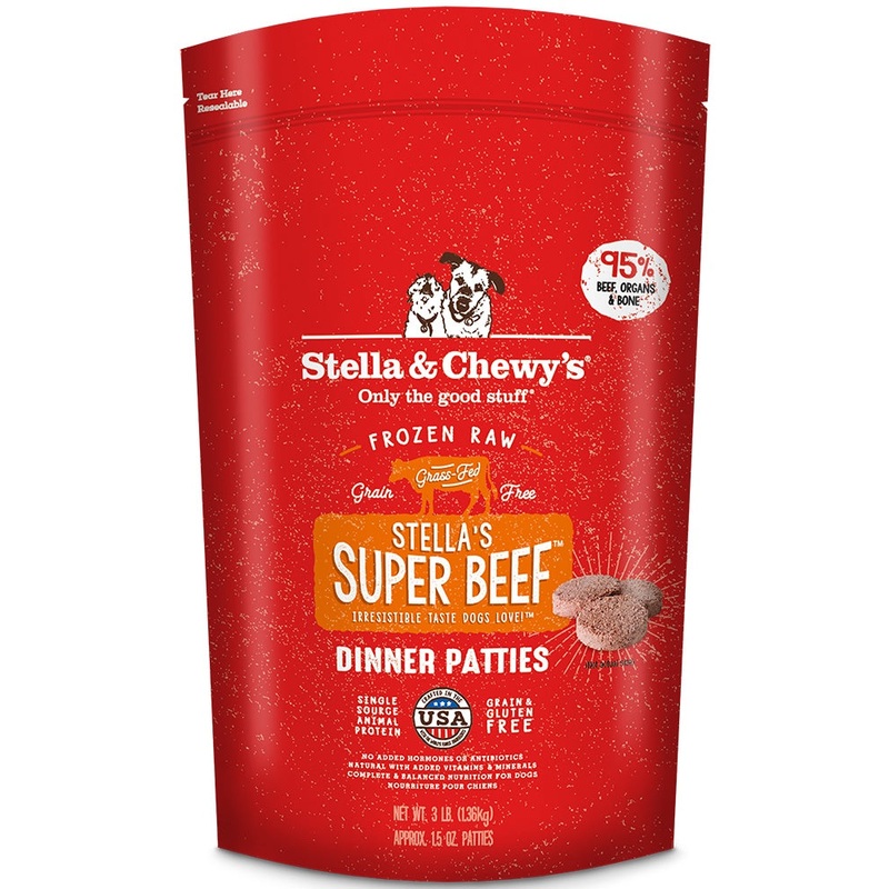 Stella & Chewy's Frozen Beef Dinner Patties for Dogs 3lb
