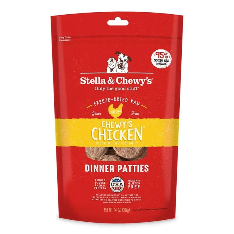 Stella & Chewys Freeze-Dried Chicken Dinner Patties for Dogs 14oz