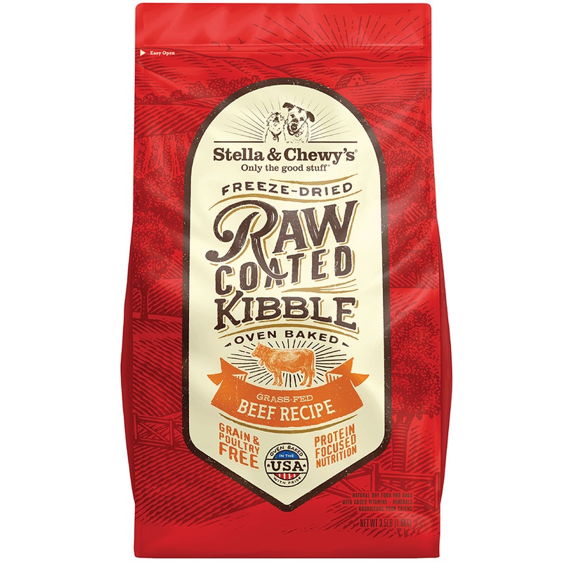 Stella & Chewys Raw Coated Kibble Grass-Fed Beef Dog Food 22lb