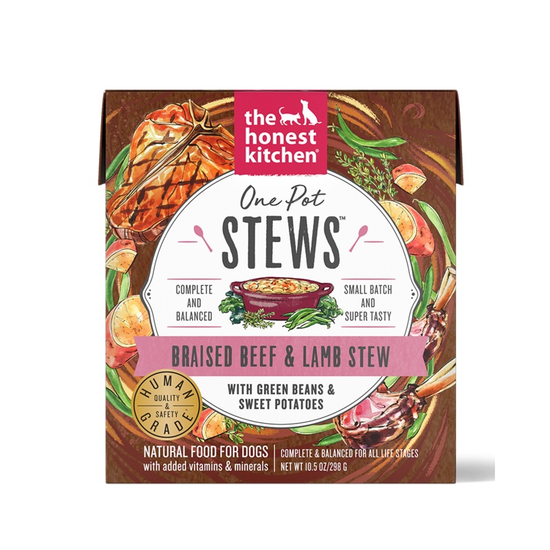 The Honest Kitchen One Pot Stew - Braised Beef & Lamb Wet Dog Food 10.5oz