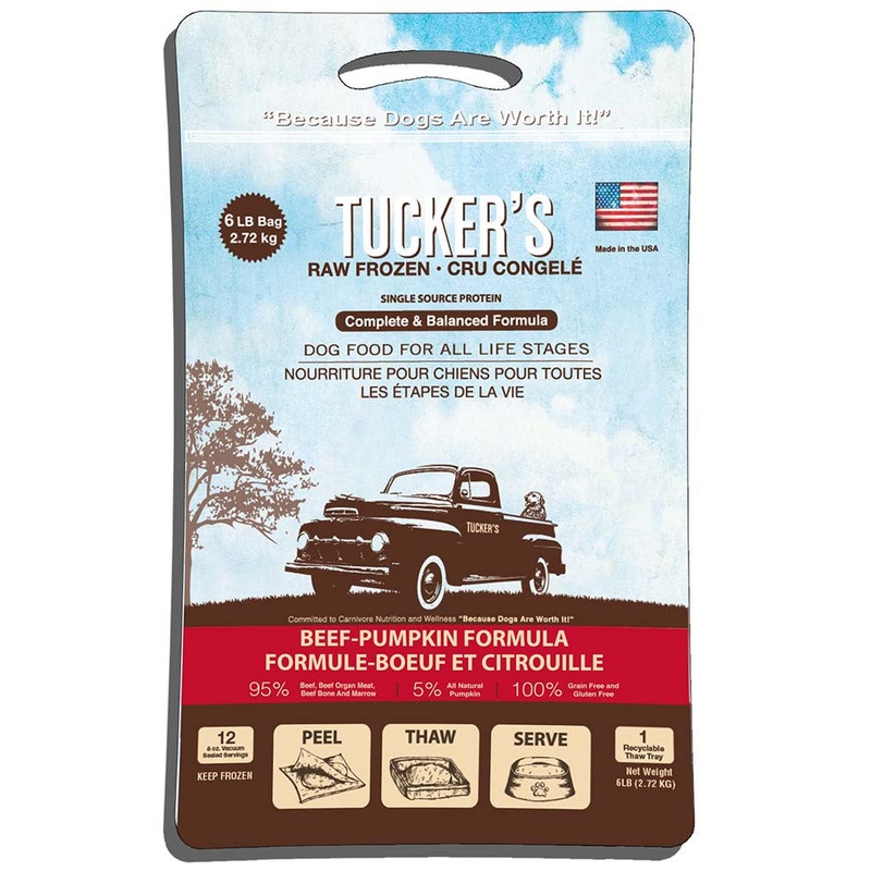 Tucker's Raw/Frozen Beef & Pumpkin Patties 6lb