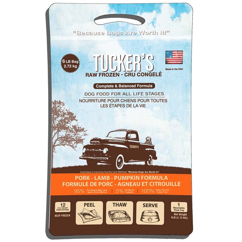 Tucker's Raw/Frozen Pork, Lamb & Pumpkin Patties 20lb