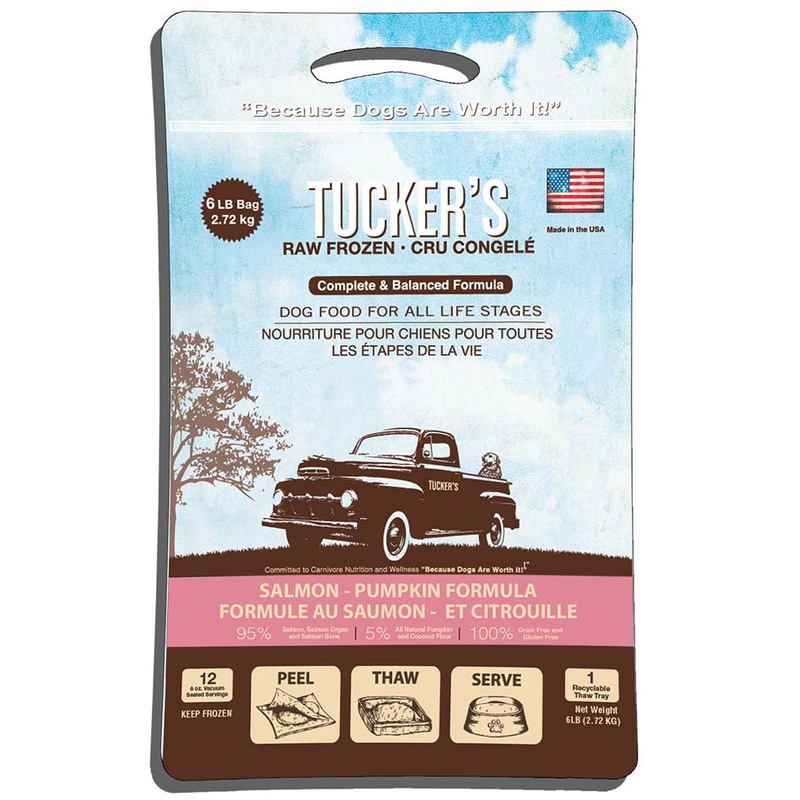Tucker's Raw/Frozen Salmon & Pumpkin Dog Patties 3lb