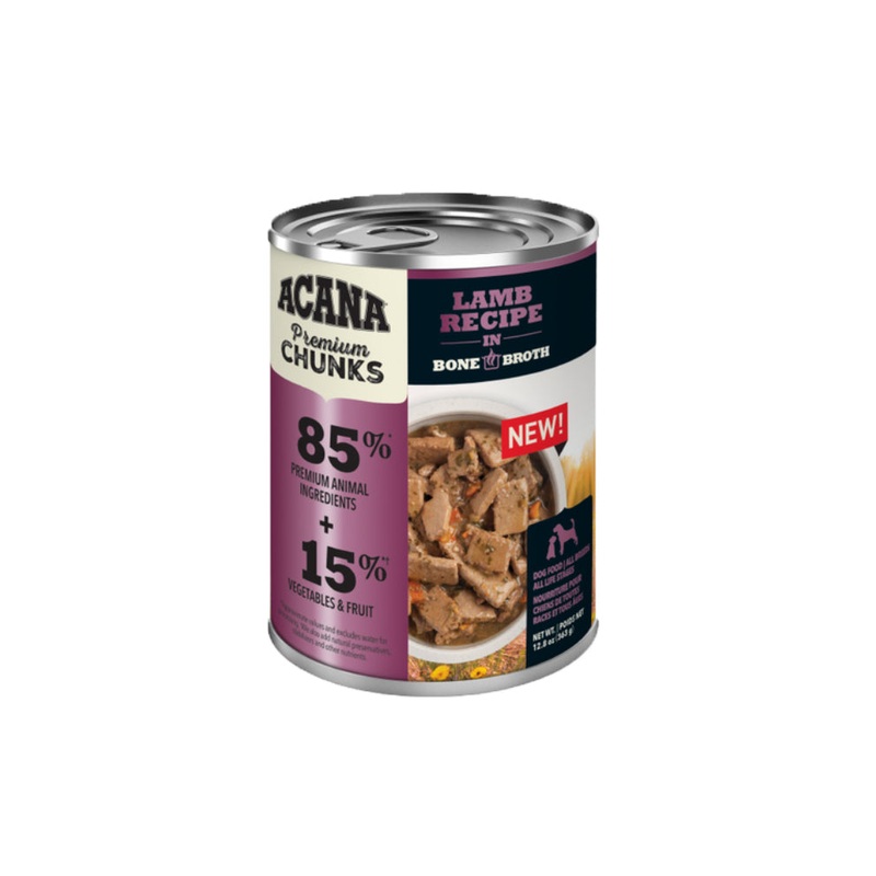 Acana Premium Chunks - Lamb Recipe in Bone Broth Wet Dog Food 12.8oz
