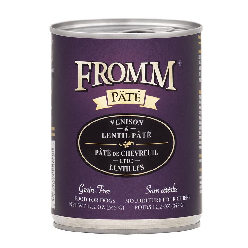 Fromm Gold Venison & Lentil Pate Wet Dog Food 12oz