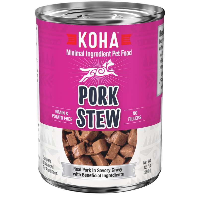 Koha Pork Stew Wet Dog Food 12.7oz
