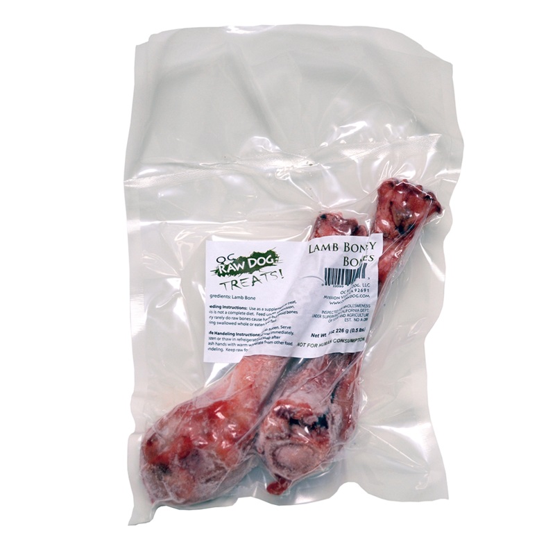 OC Raw Frozen Lamb Boney Bones .5lb