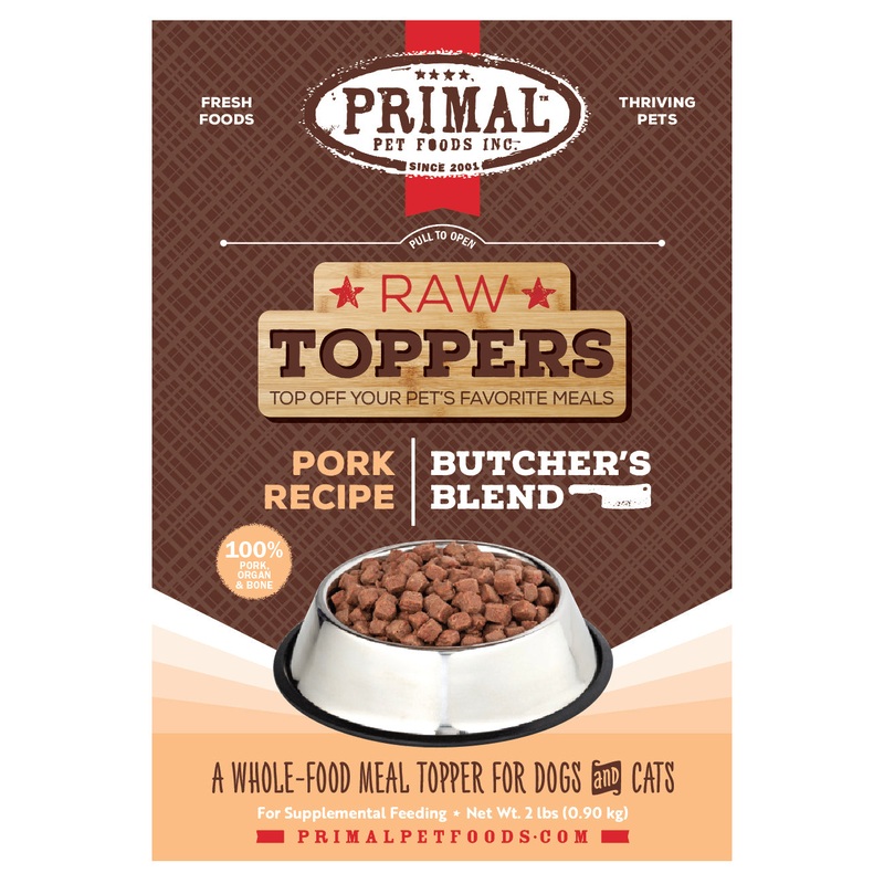 Primal Butcher's Blend Pork Dog & Cat Food Topper 2lb
