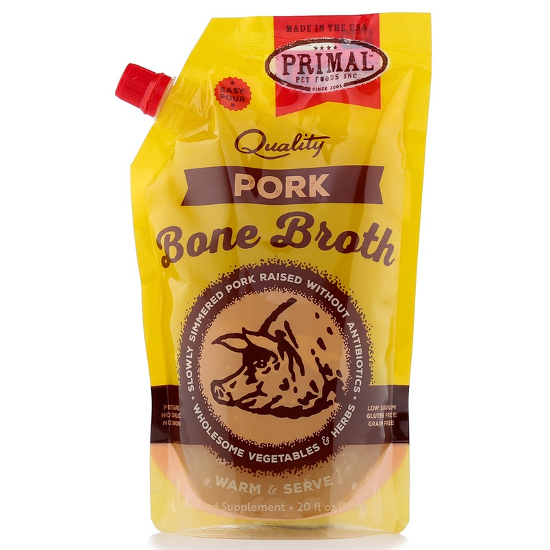 Primal Frozen Pork Bone Broth for Dogs & Cats 20oz