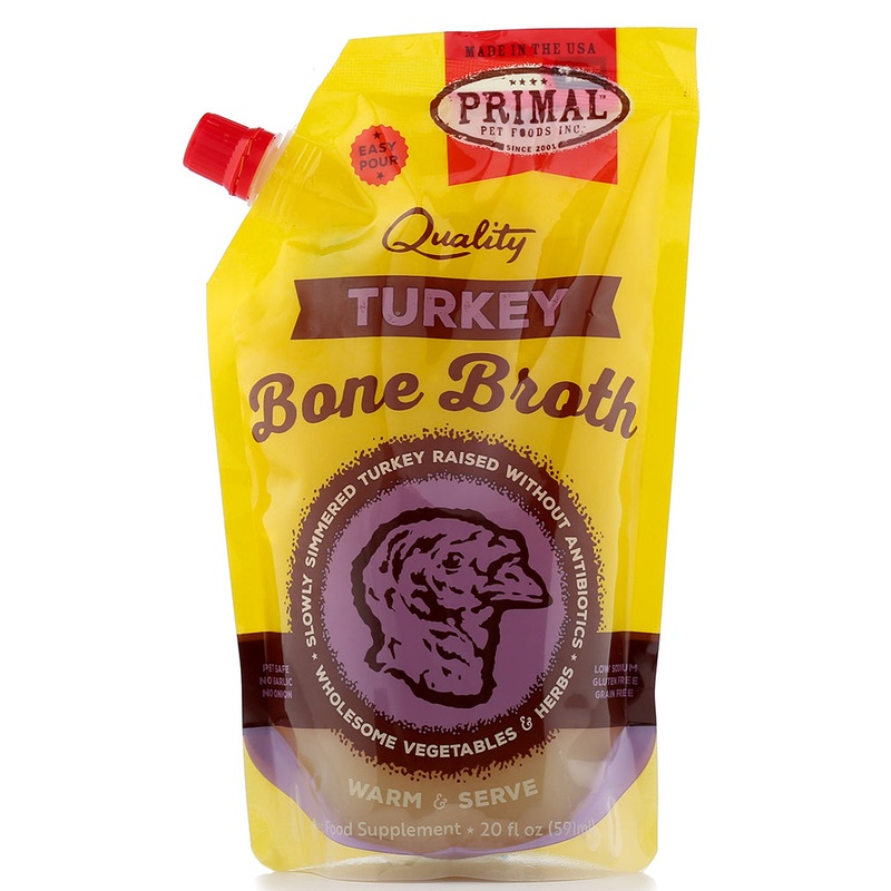 Primal Frozen Turkey Bone Broth for Dogs & Cats 20oz