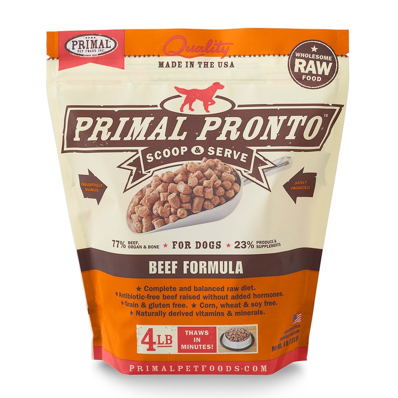 Primal Pronto Raw/Frozen Beef Canine Formula 4lb