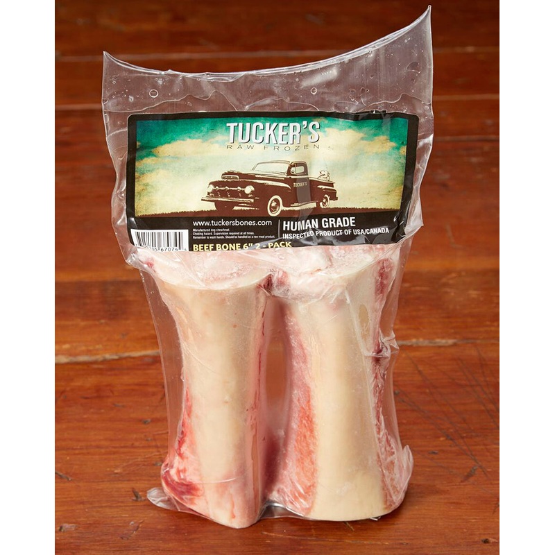 Tucker's Raw Frozen Beef Marrow Bone 6" 2 Pack