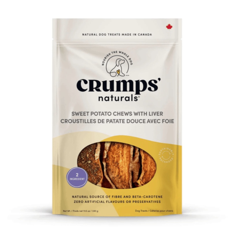 Crumps' Naturals Dog Treat - Sweet Potato and Liver Chews